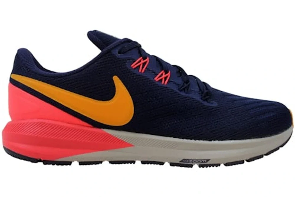 Nike Air Zoom Structure Navy Blue Orange Neon Pink Sneakers Women's Size 7